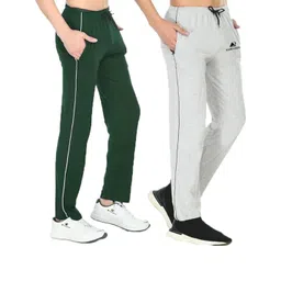 Diwazzo Men Pack Of 2 Brand Logo Cotton Track Pants-picture-25