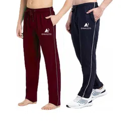 Diwazzo Men Pack Of 2 Brand Logo Cotton Track Pants-picture-27