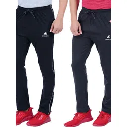 Diwazzo Men Pack Of 2 Brand Logo Cotton Track Pants-picture-33
