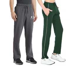 Diwazzo Men Pack Of 2 Brand Logo Cotton Track Pants-picture-11