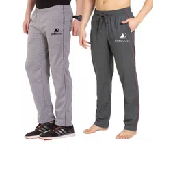 Diwazzo Men Pack Of 2 Brand Logo Cotton Track Pants-picture-24