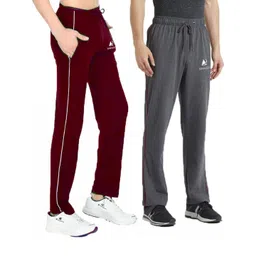 Diwazzo Men Pack Of 2 Brand Logo Cotton Track Pants-picture-21