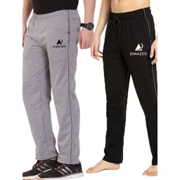 Diwazzo Men Pack Of 2 Brand Logo Cotton Track Pants-picture-19