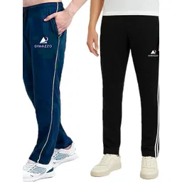 Diwazzo Men Pack Of 2 Cotton Mid-Rise Track Pants-picture-38