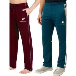 Diwazzo Men Pack Of 2 Cotton Mid-Rise Track Pants-picture-16