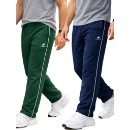 Diwazzo Men Pack Of 2 Striped Cotton Track Pants-picture-19