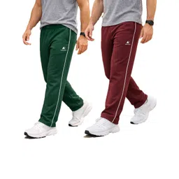 Diwazzo Men Pack Of 2 Striped Cotton Track Pants-picture-18
