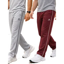 Diwazzo Men Pack Of 2 Striped Cotton Track Pants-picture-16
