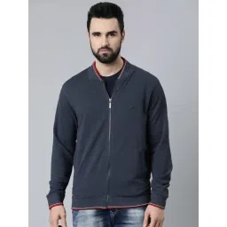 DIXCY SCOTT MAXIMUS Blue Relaxed Fit Bomber Neck Jacket-picture-35