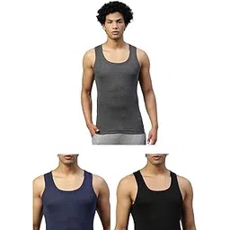 dixcy scott maximus Men's Solid Round Neck 100% Cotton Vest | Body-Hugging Fabric | Smart Wash Technology | Advanced Moisture Vest Innerwear |(Pack of 3) Color and Print May Vary-picture-39
