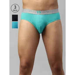 Dixcy Scott Maximus Multi Cotton Regular Fit Briefs - Pack Of 3-image-47