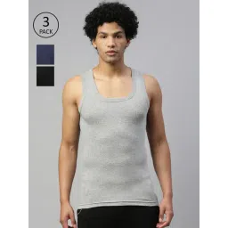 Dixcy Scott Maximus Multi Cotton Regular Fit Vest - Pack Of 3-image-30