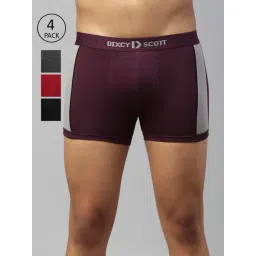 Dixcy Scott Maximus Multi Regular Fit Trunks - Pack Of 4-image-25