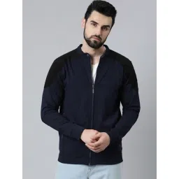 DIXCY SCOTT MAXIMUS Navy Relaxed Fit Mandarin Collar Jacket-picture-34