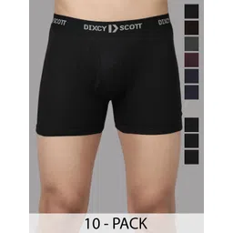 DIXCY SCOTT MAXIMUS Pack Of 10 Mid-Rise Long Short Trunks-image-19