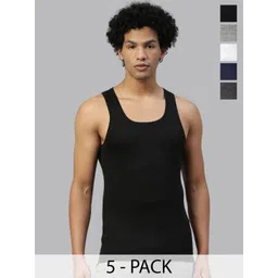 DIXCY SCOTT MAXIMUS Pack Of 5 Pure Cotton Gym Vests MAXV15 STRIKER-VST-1/5-image-0
