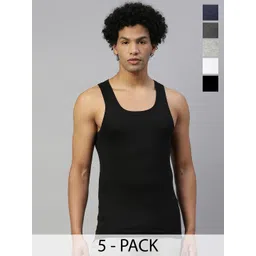 DIXCY SCOTT MAXIMUS Pack Of 5 Pure Cotton Gym Vests MAXV15 STRIKER-VST-1/5-image-1