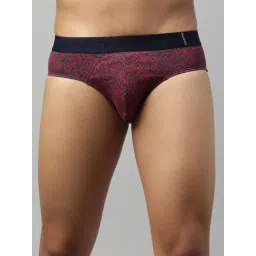 Dixcy Scott Maximus Red Regular Fit Printed Briefs-picture-22