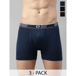 Dixcy Scott Originals 3-Pcs Pure Combed Cotton Mid-Rise Trunks CROSS TRNK-3C-P3, DBCBBL-picture-11