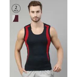 Dixcy Scott Originals Multi Cotton Regular Fit Vest - Pack Of 2-picture-19