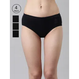 Dixcy Scott Slimz Black Bikini Panty (Pack Of 4)-picture-13