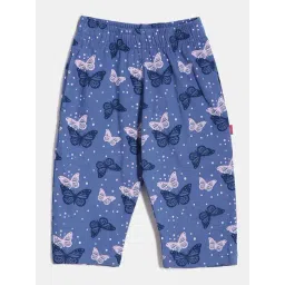 Dixcy Slimz Kids Blue Cotton Printed Capri-picture-38