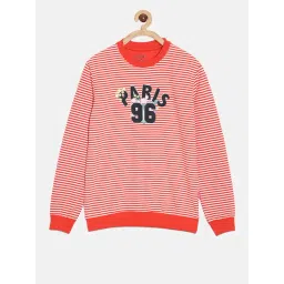 Dixcy Slimz Kids Orange Striped Full Sleeves Sweatshirt-picture-42