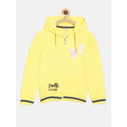 Dixcy Slimz Kids Yellow Printed Full Sleeves Hoodie-picture-11