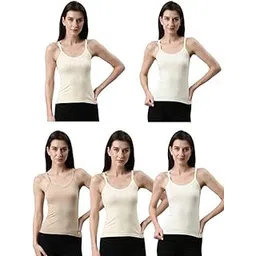 dixcy slimz Women's Solid Slim Fit Cami Shirt-picture-22