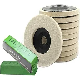 DIY Crafts 1x Kit, Soft Felt Disc + 1x Paste, 1 Pc, Polishing Compound with Choice Wool Felt Wheel Disc For Car Polishing Polish Steel Metal Marble Glass Cera (1x Kit, Soft Felt Disc + 1x Paste)-picture-25