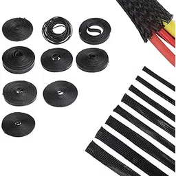 DIY Crafts CT-DIY-HI-26114 5/10M Grey Black Insulated Braid Sleeving 2/4/6/8/10/12/15/20/25mm Tight PET Expandable Wire Cable Protection Cord Wire Gland-picture-10
