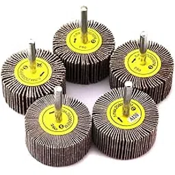 DIY Crafts Design No # 2, Pack of 5 Pcs, Sanding Flap Wheels Kit Grit Grinding Polish Wheel 1/4 Inch Shank Polishin (Design No # 2, Pack of 5 Pcs)-image-19