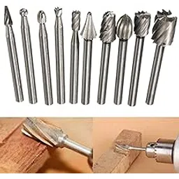 DIY Crafts Design No # 9, Pack of 10 Pcs, 10x - Rotary File Electric Grinding Polishing Head Engraving Wo (Design No # 9, Pack of 10 Pcs)-image-45