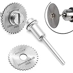 DIY Crafts Pack Of 1 Set 6x1, Stainless Steel, 5 - Pcs HSS Rotary Saw Blades Blade Disc Saw Carving Buffing Grinder Replacement Mandrel Set Mini Circular Cu(Pack Of 1 Set 6x1, Stainless Steel)-image-5