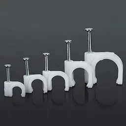 DIY Crafts Pack of 3 Sets 100x3, Combo Kit, 100 Pcs/Pack 5-14mm Round/Square, Steel Nail Cable Clamp Supplies Wire Cable Clip Buckle Plastic Clips Ties F(Pack of 3 Sets 100x3, Combo Kit)-image-38