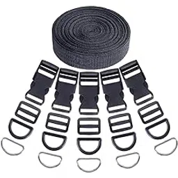 DIY Crafts Making Bag Kit, Including Flat Side Release Buckles and Tri-Glide Slides and D Rings (Pack Of 41 pC, Design No # 9)-picture-22