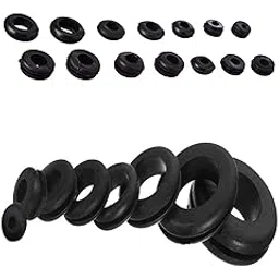 DIY Crafts Pack Of 5 Kit 125x5, Black, Accessories 125pc/Boxs Black Ring Rubber Grommet & Firewall Hole Plug Assortment Electrical Wire Sealing Gasket Kit For Car Tr(Pack Of 5 Kit 125x5, Black)-image-33