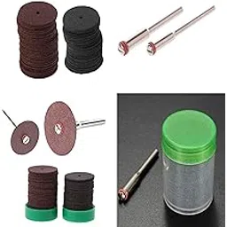 DIY Crafts Pack Of 60 Pcs 30+30, Multi, 2 Pcs Mandrel/Connecting Shank, 24mm Combo Kit Abrasive, Cutting Discs Reinforced Cut Off Grindin(Pack Of 60 Pcs 30+30, Multi, 2 Pcs Mandrel/Connecting Shank)-image-36