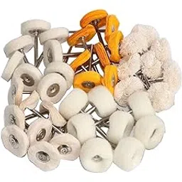 DIY Crafts Pack Of 90 Pcs, Multi Colour, 1" inch Polishing Buffing Wheel Set for Dremel,Wool Felt Cotton Mounted 3mm Shank for Rotary Tool Accessories,Mini B(Pack Of 90 Pcs, Multi Colour)-image-16