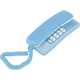 Diyeeni Mini Wall Phone, Retro Wall Mountable Landline Telephone with Flash Function and Call Mute Function, RJ45 Interface Powered by Telephone Line Home Phone for Hotel Family School(Blue)-picture-31