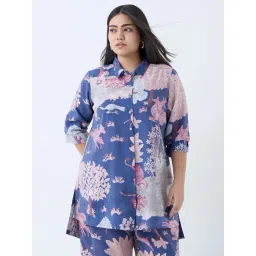 Diza by Westside Blue Forest-Themed High-Low Tunic-picture-18