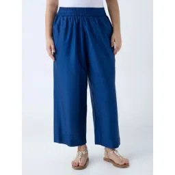 Diza by Westside Blue Solid Pants-picture-38