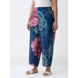 Diza by Westside Indigo Floral Printed Pants-picture-13