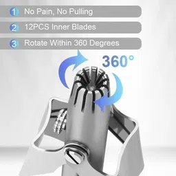 Dizaa Nose Hair Trimmer, Ear & Nose Hair Waterproof, Eco/Travel/User-Friendly Trimmer 120 min Runtime 1 Length Settings image 4