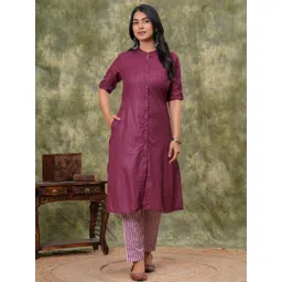 DIZON Women Solid Kurta Set-picture-17