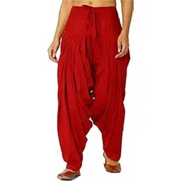 djs group Women's Cotton Semi Patiala Pants, Casual Loose Fit, Drawstring Waist-picture-39
