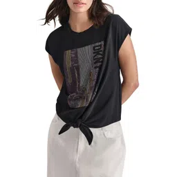 DKNY Women Printed Extended Sleeves Pockets T-shirt-picture-11