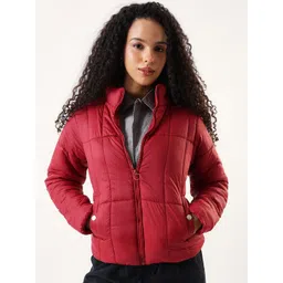 DL Woman Stand Collar Full Sleeves Lightweight Puffer Jacket-picture-17