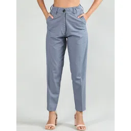 Dlanxa Women High-Rise Easy Wash Cropped Linen Trousers-picture-16