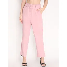 Dlanxa Women Solid Regular Fit Peg Trousers-picture-25